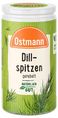 Ostmann Gewürze - Dillspitzen gerebelt | Ideal für Kartoffelsalat, Fischgerichte und Senfsaucen | 12,5 g in der Streudose