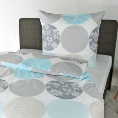 Lenjerie de pat Bierbaum, maco-satin, Conceput în Germania, model 6383 turcoaz 02, 155X220 Cm + 80X80 Cm, dimensiune confort Paturi si Cuverturi Besuche den Bierbaum-Store Turcoaz 155X220 Alte probe