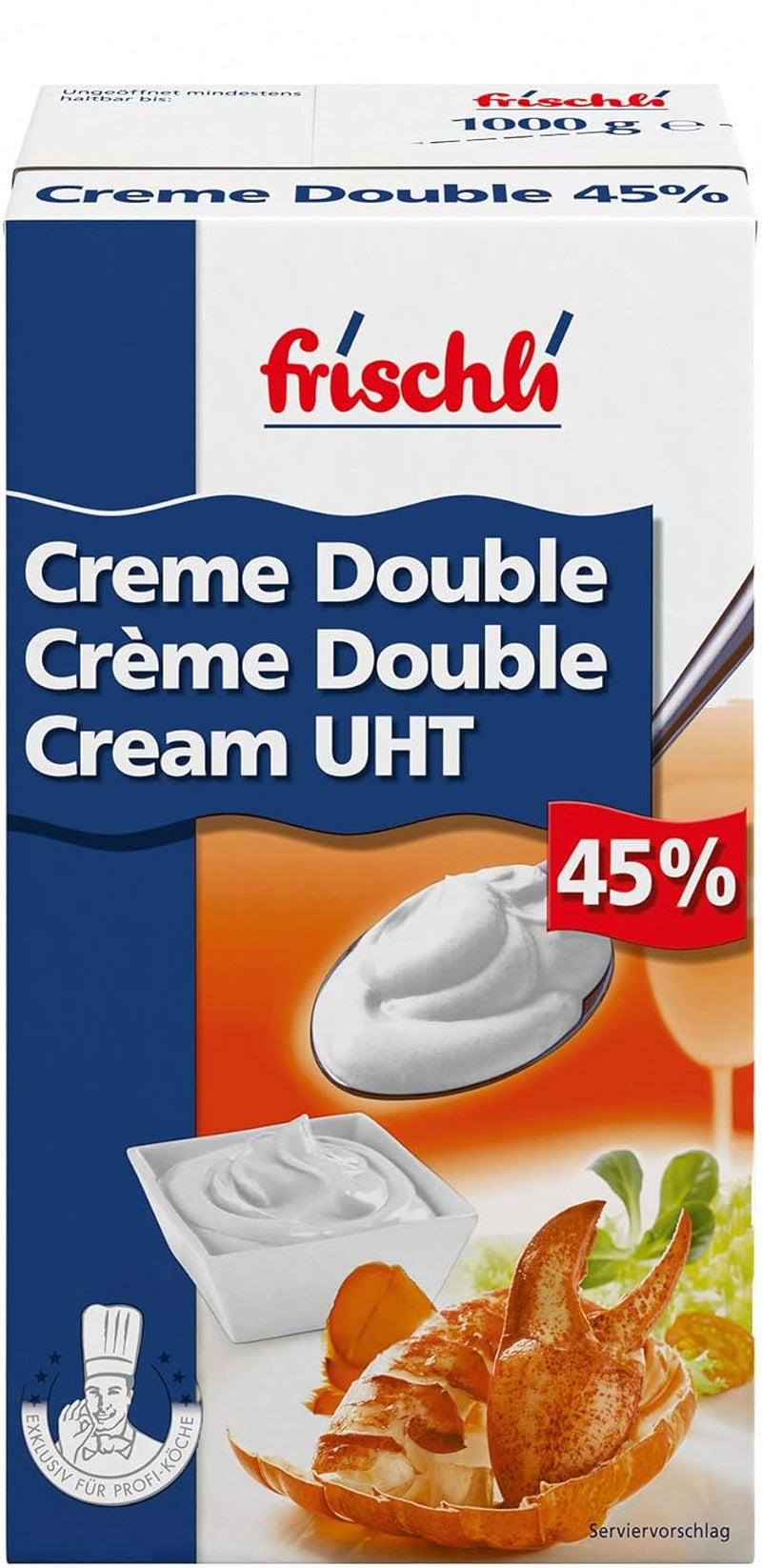 Creme Double 45% Sahniger Rahm für maximalen Geschmack 1000g