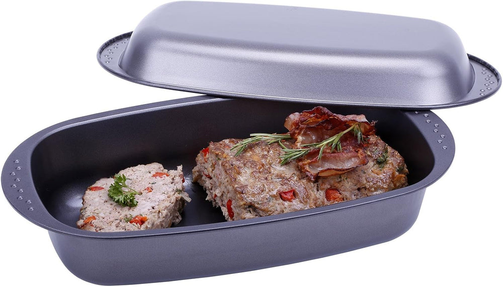 Chg 9942-04 Bratenform Mit Deckel, Antihaftbeschichtet, Anthrazit-Metallic, 37 X 20 X 7 Cm Matrite si tavi pentru copt Naty Shop
