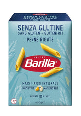 Paste Barilla Penne Rigate fără gluten, făcute din porumb și orez delicios – perfecte pentru persoanele cu boală celiacă sau intoleranță la gluten (14 x 400 g)