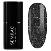 Oja UV Semilac 394 Sparkling Midnight Date 7 ml – Cer nocturn întunecat cu efect de sclipici – Colecția Love Is In The Nails