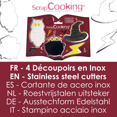 Forme de biscuiți din oțel inoxidabil ScrapCooking, 4 bucăți, accesoriu de copt, ziua de naștere, decorațiune – 2071