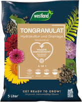 Granule de argilă Westland, 5 l – Granule pentru plante ideale pentru hidroponie, substrat de drenaj fără aditivi chimici, pentru uz interior și exterior