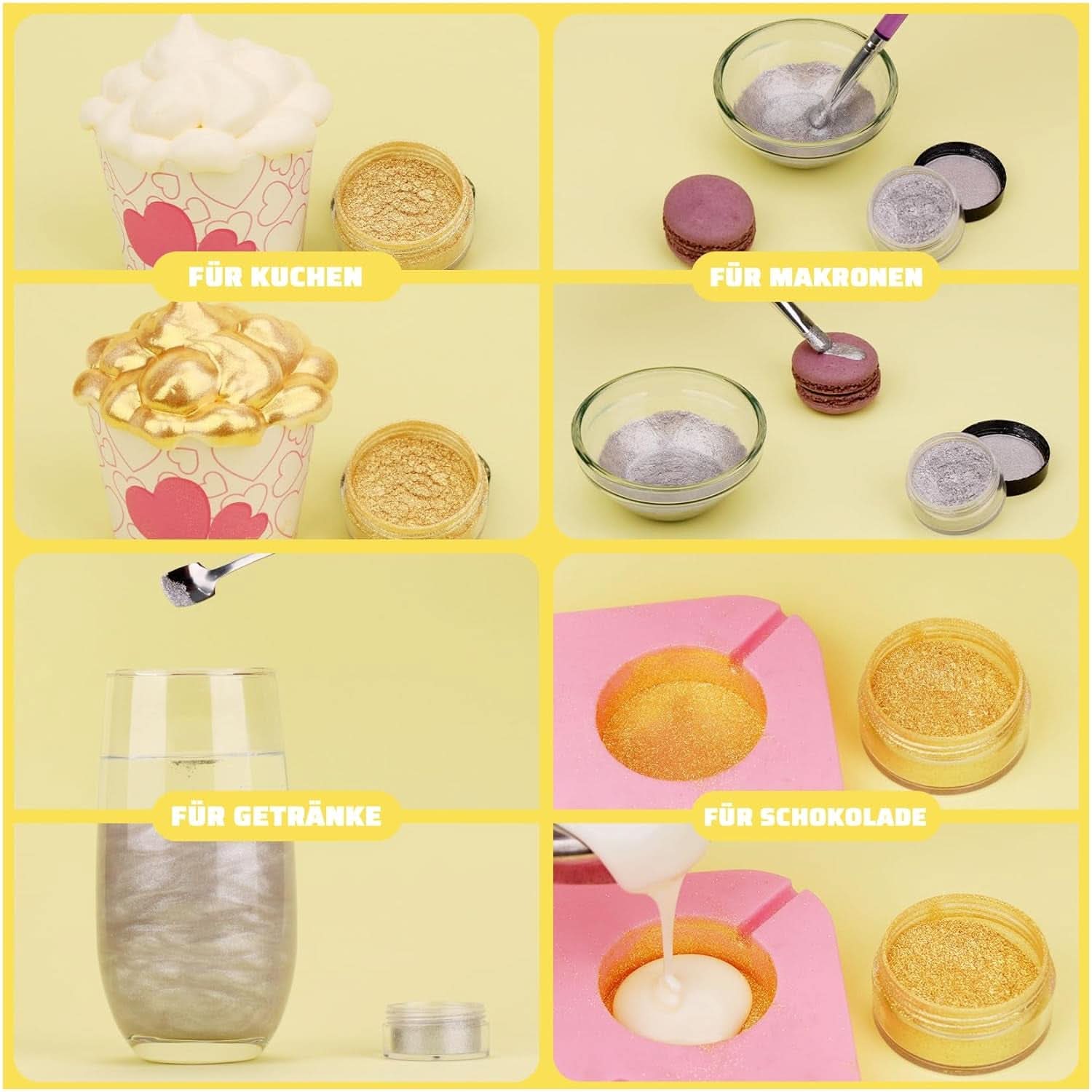 Glitter comestibil, pudra, 5 grame Glitter Naty Shop