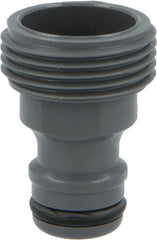 Amig - Adaptor mascul pentru conexiune robinet de 3/4 inch | Conexiune rapidă și ușoară pentru conducte de apă | Conexiune filetată | Plastic ABS și cauciuc | Gri