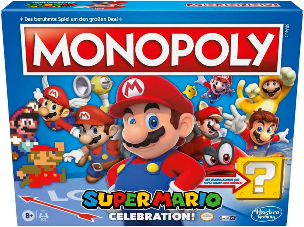 E9517100 Joc de societate Super Mario Celebration pentru fanii Super Mario cu vârsta de 8 ani și peste, cu efecte sonore din jocul video, Multi, Standard