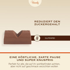 Venchi - Batoane de ciocolată cu lapte și alune de pădure - 70% zahăr - Praline cu alune de pădure IGP Piemont întregi, 1 kg - Fără gluten