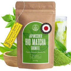 Pudră Matcha Bio Monte Nativo (100G) - Ceai Matcha pentru Latte - Ceai verde premium - 100% natural și fără aditivi