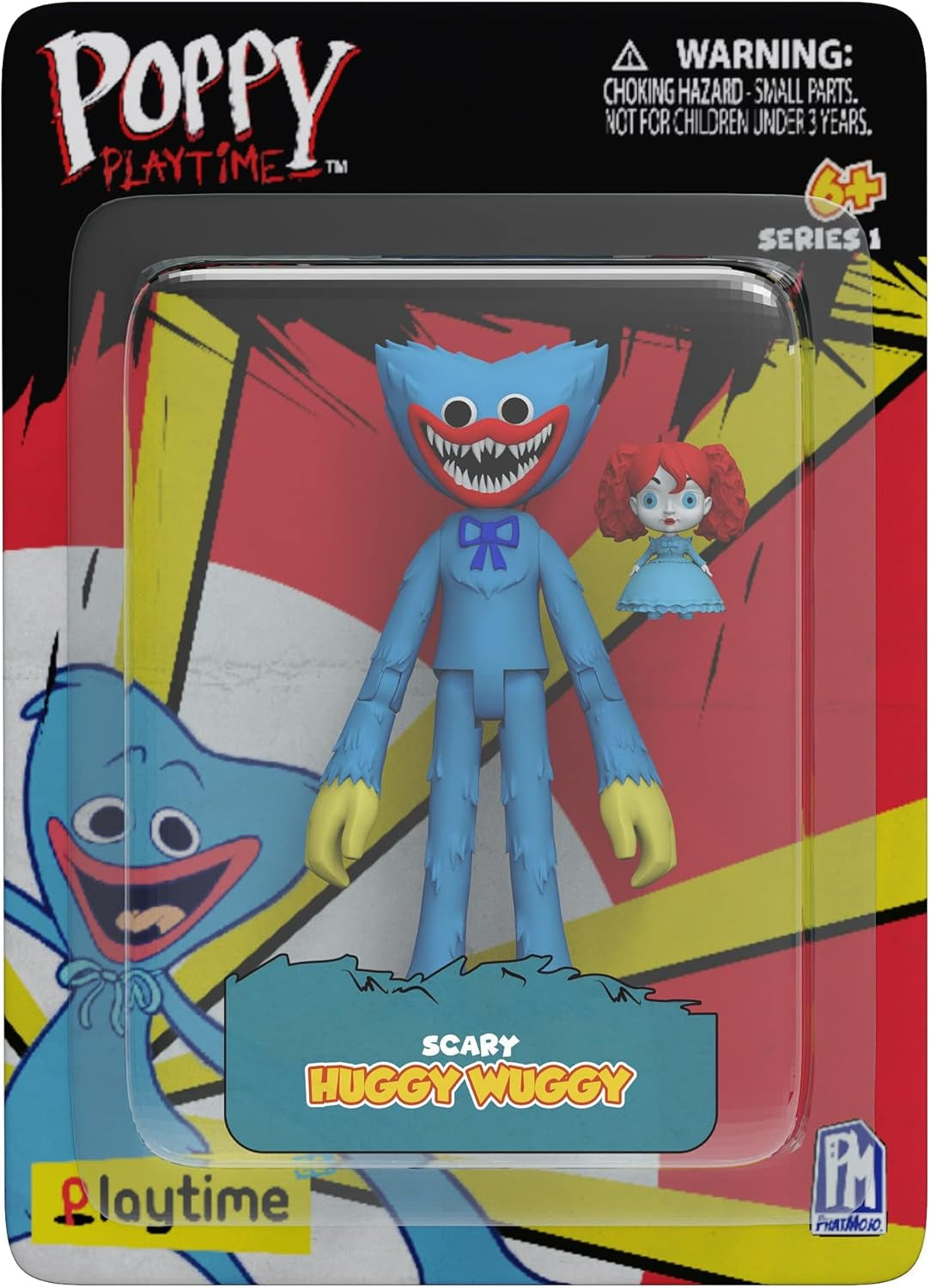 Bizak Poppy Playtime Huggy Wuggy Scary, figură de acțiune mobilă, 13 cm, cu accesorii ca în jocul video, diverse figuri de colecționat, de la 6 ani (64230014) Action figures Naty Shop Titlu implicit