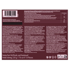 Cireșe în rom – 220 g – 8 monede de ciocolată neagră cu jeleu de cireșe și rom – Specialitate din marțipan cu fructe și alcool – Ciocolată cu alcool – Idee de cadou