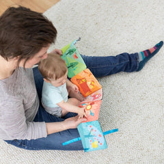 Lamaze Călătorie cu omizi colorate, jucărie pentru nou-născuți, jucărie senzorială pentru bebeluși cu culori și sunete, jucărie de dezvoltare pentru băieți și fete de la 6 luni, L27463 Jucarii Bebe Naty Shop