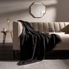 Brentford's Teddy Fleece Blanket, Pătură mare pentru pat, plușată, super moale, caldă, pentru canapea, pat, cuvertură de pat, negru - 150 X 200 Cm Paturi si Cuverturi Besuche den Brentfords-Store