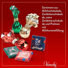 Venchi, Colecție de Crăciun - Cutie cadou cu ciocolată asortată Bomboane de Ciocolata Naty Shop