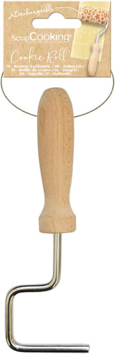 GĂTIT RESTURI - Mâner pentru mini rolă din lemn – Instrument pentru decorare, fursecuri, biscuiți, biscuiți – 5300