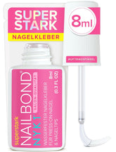 NYK1 Nailbond Lipici pentru unghii artificiale Extra puternic (8ml) Lipici pentru unghii cu pensulă pentru vârfuri, unghii prin presare și unghii acrilice Lipici pentru unghii - Lipici pentru unghii crăpate Lipici antifungic pentru unghii