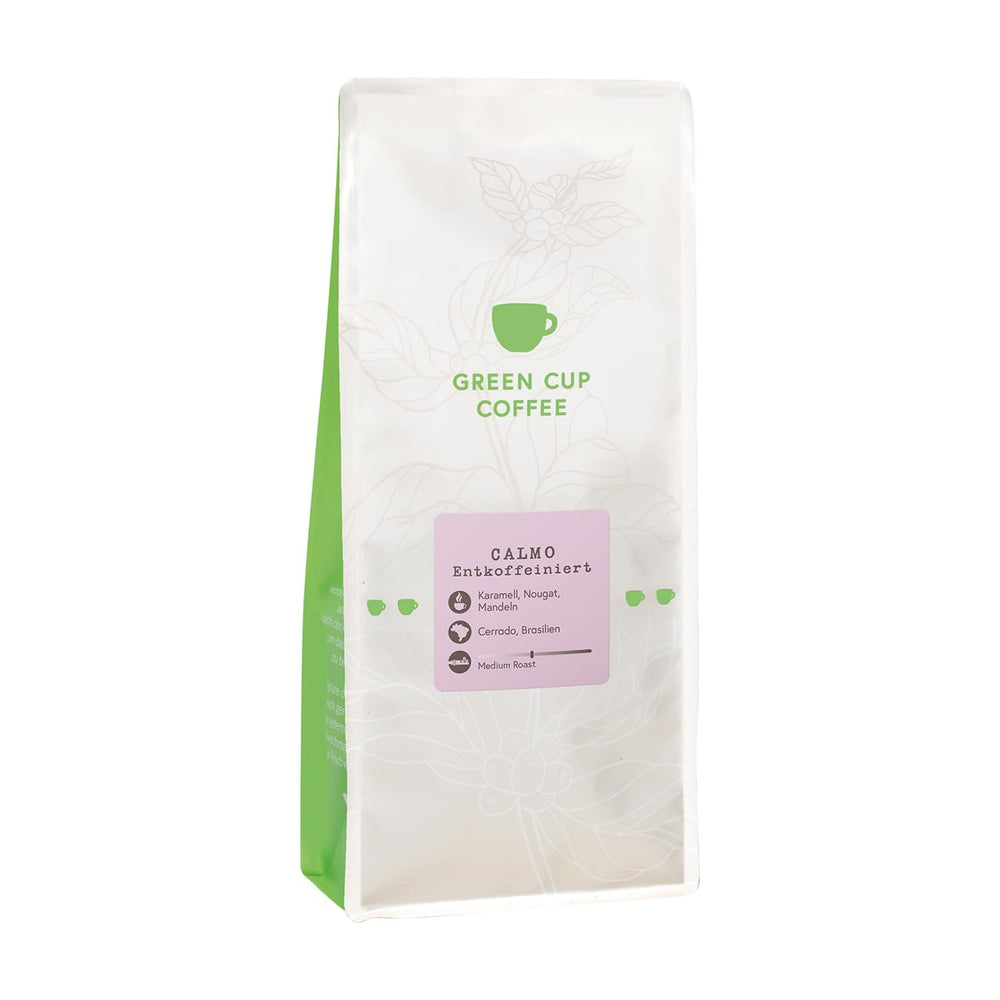 Coffee - Calmo I 100% Arabica - entkoffeiniert I Kaffeebohnen 1kg I Moka Kanne, Siebträger, Vollautomat, Brühkaffee & French Press mit schokoladig, nussig, süßen Aromen I mittlere Röstung