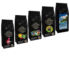 Länderkaffee Probierpaket "Mittelamerika" 5 x 500g Spitzenkaffees aus Honduras, Guatemala, Mexiko, Costa Rica, Nicaragua 2500 Gramm ganze Bohne