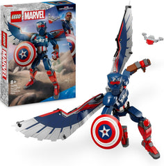 LEGO Marvel New Captain America Building Figure, jucărie cu supereroi pentru copii, model construibil și minifigurină, set de construit și jucat, cadou pentru băieți și fete de la 8 ani 76296 Seturi de constructie Besuche den LEGO-Store Titlu implicit