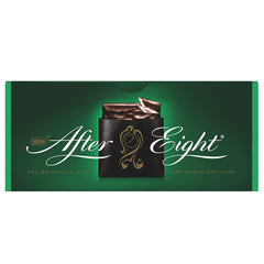 NESTLÉ AFTER EIGHT, pătrățele subțiri de ciocolată neagră cu umplutură de cremă de mentă pentru cunoscători, pachet de 5 (1 x 200g)