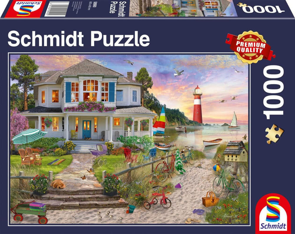 Schmidt Spiele Casa de pe plajă, puzzle jigsaw 1.000 piese Puzzle Naty Shop Titlu implicit