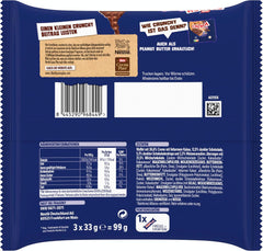 Nestlé Milk Bar, Baton crocant de ciocolată cu ciocolată cu lapte și cereale, pachet de 9 (3 x 33g fiecare)