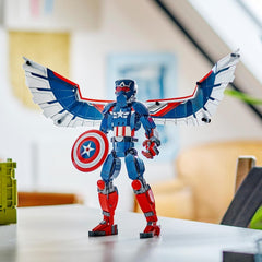 LEGO Marvel New Captain America Building Figure, jucărie cu supereroi pentru copii, model construibil și minifigurină, set de construit și jucat, cadou pentru băieți și fete de la 8 ani 76296 Seturi de constructie Besuche den LEGO-Store