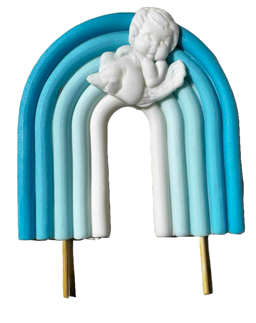 Decoratiune comestibila, Curcubeu Botez Decoratiuni din Pasta de Zahar Nati Shop