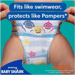 Pampers (Versiunea Veche), Șorturi de baie de unică folosință Splashers - Mărimea 5/6 (14kg+) - Cutie cu 8 pachete a câte 10