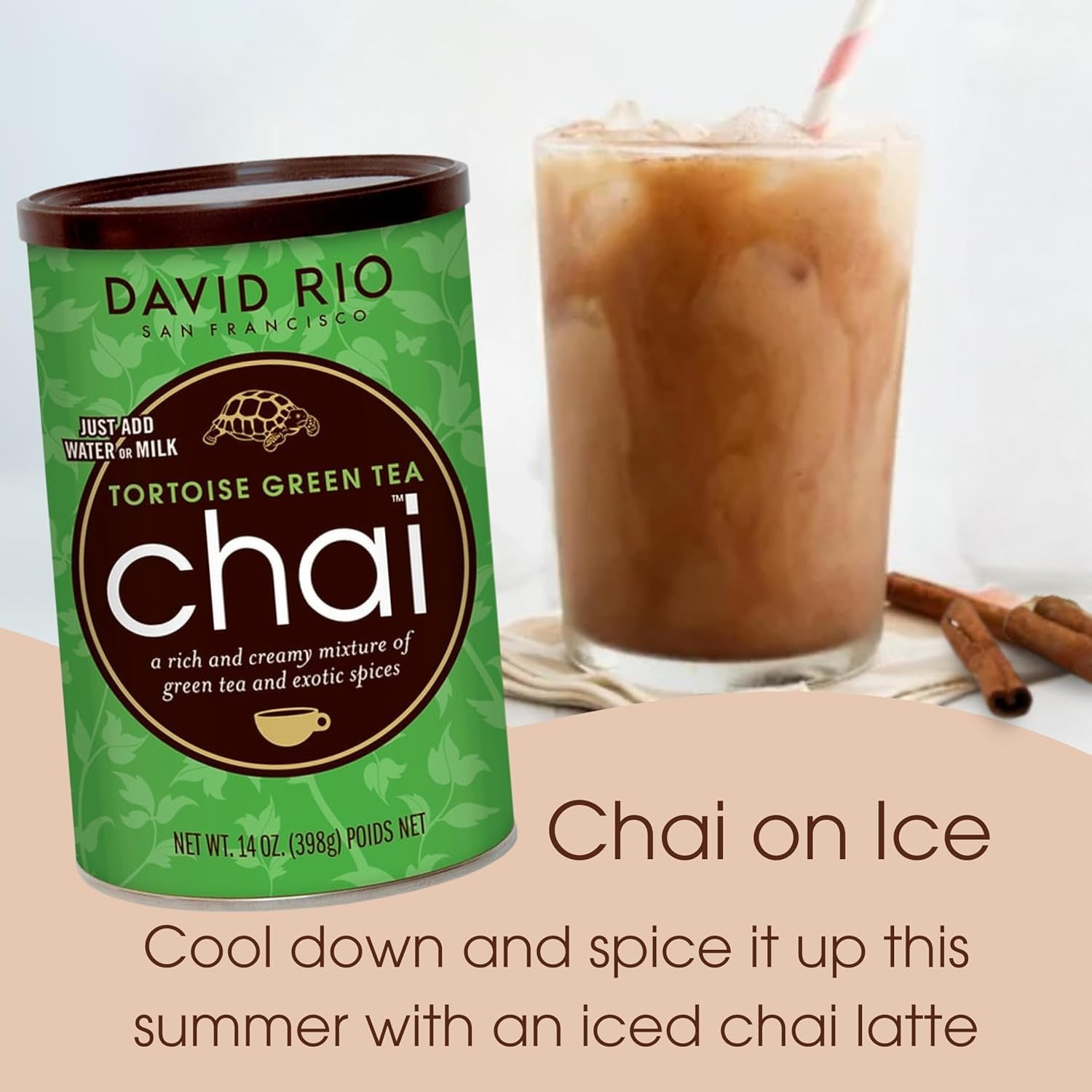 David Rio - Tortoise Green Chai, cutie de carton (1 x 398 g)