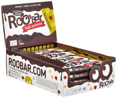 Batoane cu alune de pădure bogate în proteine și glazură de ciocolată – 100% organice, vegane, batoane cu fructe, fără lactate și gluten, fără zahăr rafinat – 16 batoane x 40g