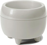 Ghiveci LAMELA cu picioare elegante – Ghiveci bej cu drenaj – Rotund Ø 23 cm, 3L – Ghiveci pentru interior și exterior, bej