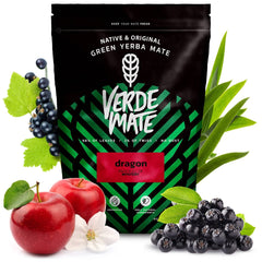 Set fructat Yerba Mate | Yerba Mate cu fructe | Verde Mate Green Mango & Maracuya, Ananas, Dragon | Yerba Mate verde braziliană | Ceai Yerba Mate | 3X500G