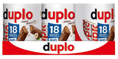 Ferrero duplo Pachet Mare – Batoane de ciocolată cu cremă fină de nuga, napolitană crocantă și ciocolată cu lapte fină – Dulciuri pentru Carnaval și Mardi Gras – 15 pachete a câte 18 batoane ambalate individual fiecare
