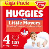 Pantaloni Huggies Little Movers Disney, mărimea 4, 120 bucăți (4x30), cutie lunară