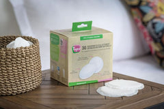 Tampoane de alăptare de unică folosință | 94% materii prime de origine naturală | Cu pungă din bumbac organic | 28 tampoane Accesorii Hrana si Alaptare Bebe Naty Shop