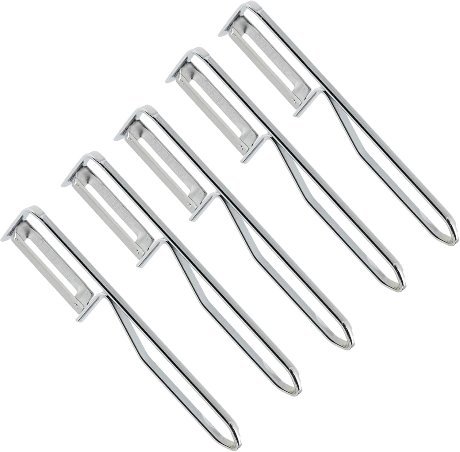 Peeler universal Fackelmann, lamă din oțel inoxidabil Peeler Naty Shop Peeler economic Set 5 bucati
