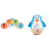 Jucărie muzicală Baby Einstein Magic Touch cu tambur din lemn, pentru vârsta de 6 luni și mai mult & Hape Penguin Musical Wobbler , Wobbling Melody colorat, Roly-Poly Toy pentru copii de 6 luni și mai mult Jucarii Bebe Naty Shop Titlu implicit
