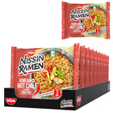 Nissin Ramen - Chili Picant Coreean, pachet de 10, tăiței instant în stil asiatic, bazați pe o rețetă coreeană, rapid și ușor de preparat, mâncare asiatică (10 x 65,2g)