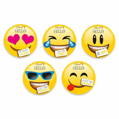 HELLO Mini Emoticoane Ciocolată | 164 g | Aprox. 27 de emoticoane cool în diverse modele, realizate din cea mai fină ciocolată cu lapte | Cadou de ciocolată pentru copii | Pentru decorare (pachet de 2)