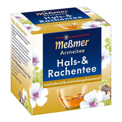 Ceai Meßmer pentru tuse și bronșe | Antitussiv și calmant | 9 pliculețe de ceai | Fără gluten | Fără lactoză | Vegan