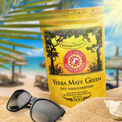 Yerba Melon De Guava 500G – Ceai brazilian Yerba Mate cu pepene galben, guava, jackfruit, ananas și nucă de cocos - Exotic și fructat - Uscat la aer, vegan