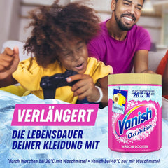 Vanish Oxi Action Powder Pink - 1,125 Kg - pudră de îndepărtare a petelor și de îmbunătățire a rufelor fără clor - pentru rufe colorate Detergenti Rufe Naty Shop