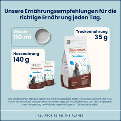 Almo Nature Functional - Sterilizat - Hrană umedă pentru pisici adulte și mature, sterilizate sau mai puțin active - cu carne de vită - conținut scăzut de grăsimi, hidratantă - 70 g (pachet de 30)