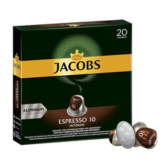 Kaffeekapseln Espresso Intenso, Intensität 10 von 12, 10 x 20 Getränke & Kaffeekapseln Krönung Crema, 200 Nespresso kompatible Kapseln, 10er Pack, 10 x 20 Getränke, 1040 g
