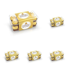 Ferrero Rocher – Specialitate de praline crocante și cremoase cu nuci – 5 pachete a câte 16 praline individuale fiecare