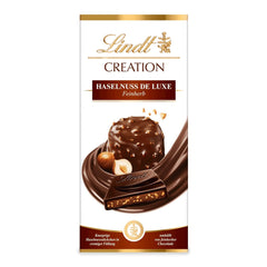 Lindt Creation Hazelnut De Luxe Tabletă - Ciocolată Neagră Cu Alune Crocante Într-o Umplutură Cremoasă