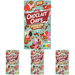 Turtă dulce Nestlé, o gustare delicioasă și crocantă cu aromă de turtă dulce, acoperită cu ciocolată cu lapte și rafinată cu dungi decorative de ciocolată neagră, pachet de 4 (1 x 115g)