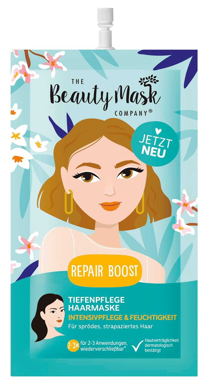 The Beauty Mask Company Repair Boost Hair Mask 30 ml, îngrijire profundă pentru părul fragil și deteriorat (1 plic) Masca de par Naty Shop Titlu implicit