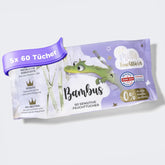 Șervețele umede Millis Bamboo Baby Sensitive pentru pielea delicată a bebelușilor – 5 x 60 bucăți – Curățare naturală, blândă și sustenabilă – Șervețele biodegradabile pentru bebeluși, fără plastic și fără alcool